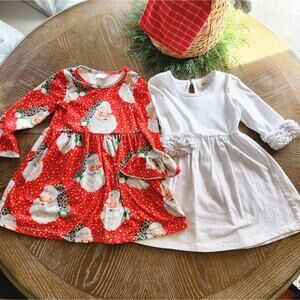 Pearls & Piggytails/ Boutique Santa Christmas Dress Toddler size 4/5‎